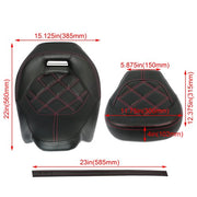 DURAFORCE Two-Up Low-Profile Driver Passenger Seat For Harley Touring Road Glide 2009-2023