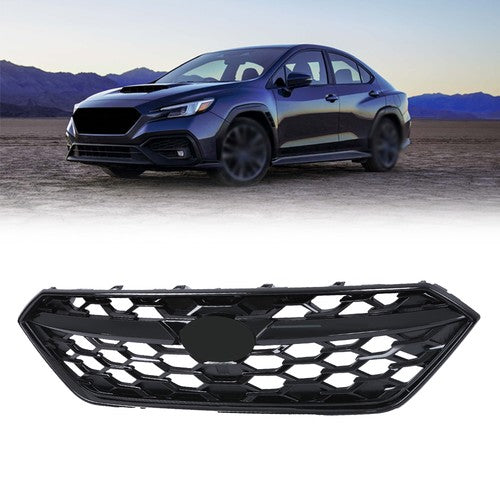 DURAFORCE Gloss Black Plastic Honeycomb Front Bumper Upper Grille For Subaru WRX 2022-2024