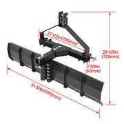 DURAFORCE For Category 0 & 1 Tractors 3 Point Rear Grading Blade Scraper Blade Steel 52"