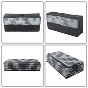 DURAFORCE Outdoor Waterproof 9x12FT Black Gray Carpet Plastic Straw Rug For Camping Deck