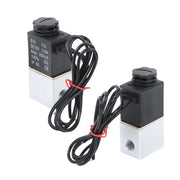 DURAFORCE 2PCS 1/4" Fast Response Electric Air Water Solenoid Valve 12V DC Normally Closed
