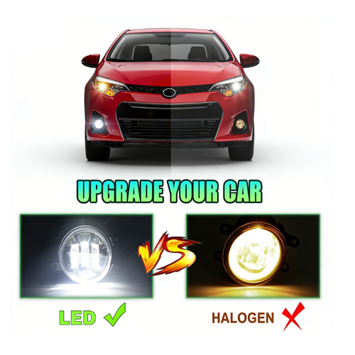 DURAFORCE 2x Black LED Fog Lights Driving Lamp For Toyota Tacoma 2012-2015 DOT Bumper Lamp