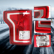 DURAFORCE Fit For Ford F-150 2015-2017 2pcs New Left+Right Red Rear Tail Brake Light Lamp