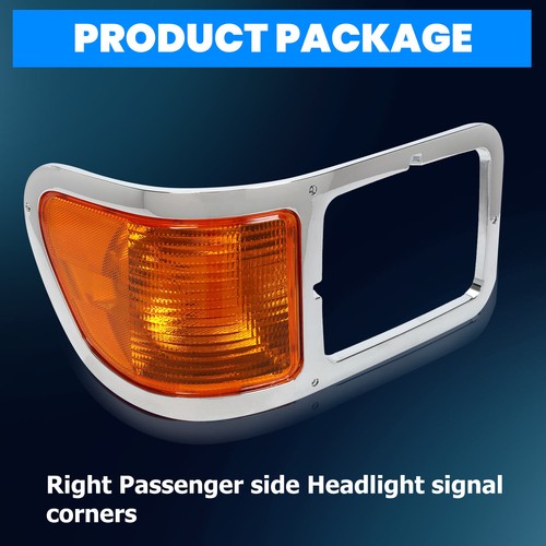 Passenger Side Headlight Bezel Signal Corner With Bulb For 2000-2015 Ford F650 F750