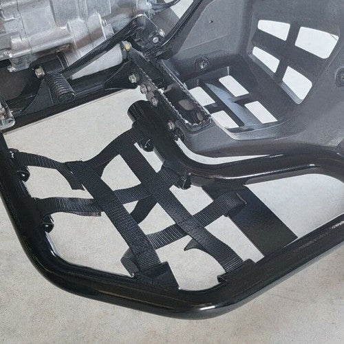 DURAFORCE Aluminum Nerf Bars Black bar Black nets For Honda TRX 250EX 250X Pair set 01-24