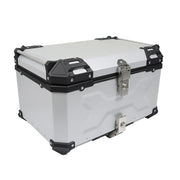 DURAFORCE 65L Top Case Tail Box Waterproof Luggage Scooter Trunk Storage Silver Motorcycle