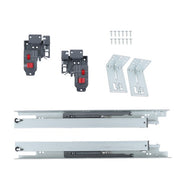 DURAFORCE 1 Pairs Undermount Drawer Slides 18 inch Undermount Soft Close Drawer Slides