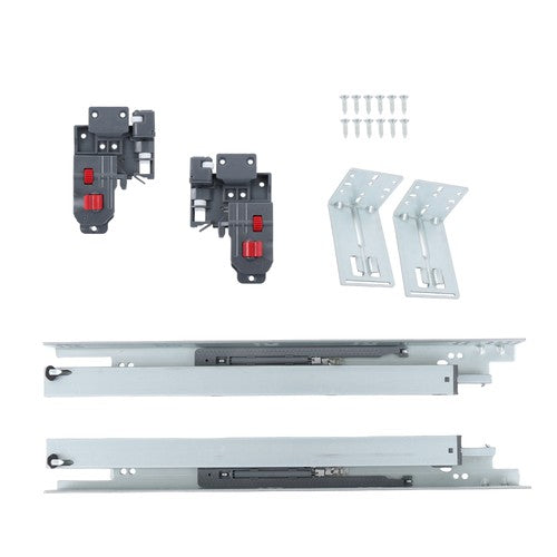 DURAFORCE 1 Pairs Undermount Drawer Slides 18 inch Undermount Soft Close Drawer Slides