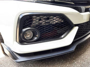 DURAFORCE Fog Light Lamp Covers Fit 2017-2021 for Honda Civic Type R Black Open Mesh