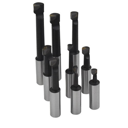 DURAFORCE 1/2" BORING BAR SET PRO QUALITY 9 PCS CARBIDE TIPPED BARS 1/2" SHANK LATHE TOOL
