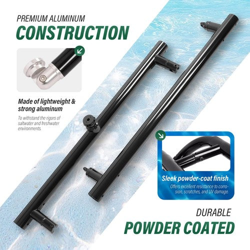 DURAFORCE Adjustable Aluminum Wakeboard Tower Tube Powder Coated With Hardware For Boat