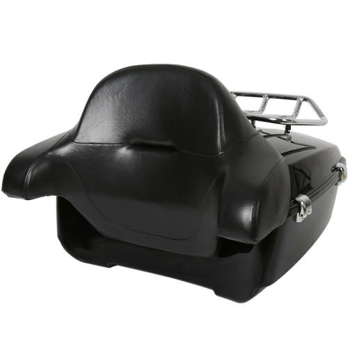 DURAFORCE King Luggage Trunk Backrest Luggage Rack For Harley Street Glide Road King 14-26