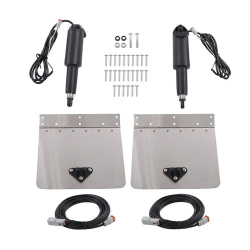 DURAFORCE 15001-101 9"x12" Standard Boat Trim Tab Kit 12V No Switch For 16-25 Foot Vessels