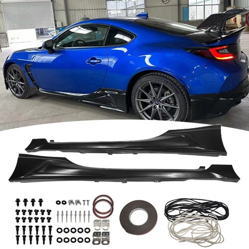 DURAFORCE Black Side Skirts for TRD Style ABS for 2022-2024 for Toyota GR86 for Subaru BRZ