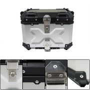 DURAFORCE Motorcycle Aluminum Trunk Rear Top Case Luggage Tour Tail Tool Box Lock 45L NEW
