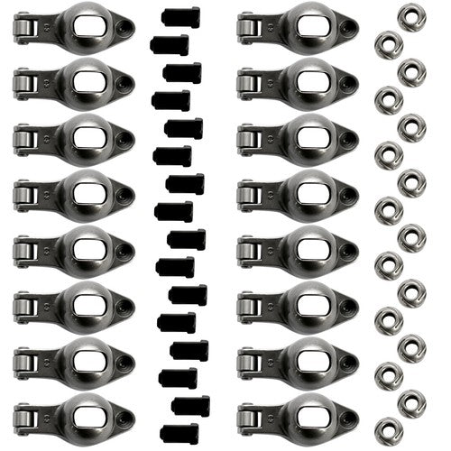 DURAFORCE Steel Roller Tip Rocker Arm Set w/Nuts & Balls for Chevy BBC 454 1.7 Ratio 7/16"