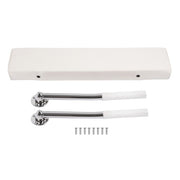 DURAFORCE Seat Backrest W/Folding Arms For Universal Boat Leaning Post White + Silvery