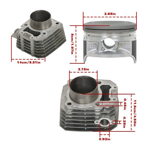 DURAFORCE For KAWASAKI KLF250-A BAYOU 250 2003-2011 Cylinder Piston Gasket Kit