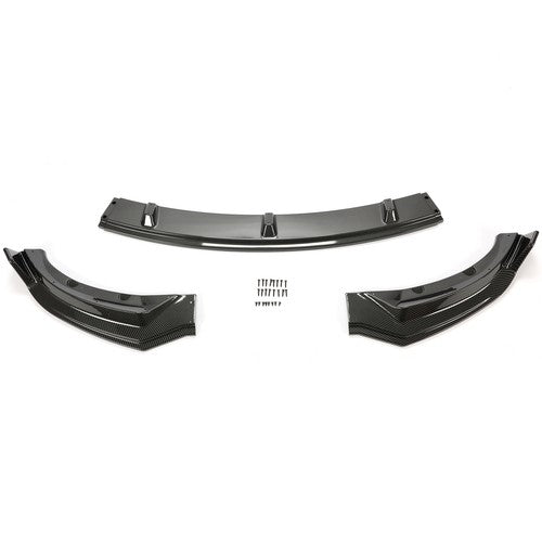 Front Bumper Body Lip Set for 2017 2023 Tesla Model 3 Carbon Style Splitter 3Pcs