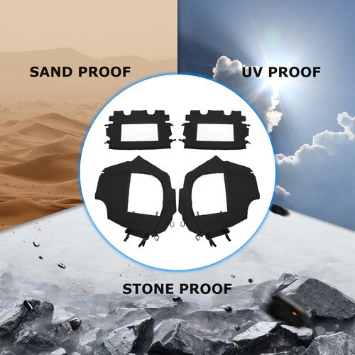 4PCS Soft Doors Rear Panel Cab Enclosures for Can-Am Commander 800 1000 11-20
