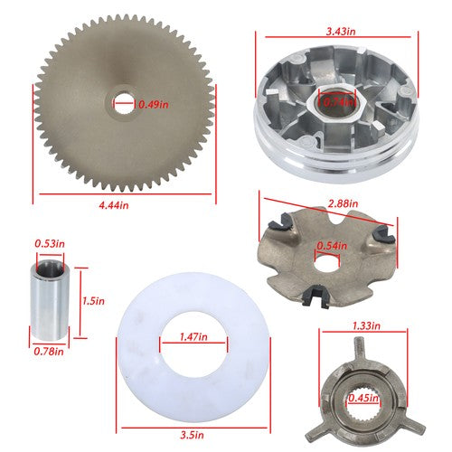 DURAFORCE Variator Assembly Front Clutch QMB139 For Gy6 50cc 49cc Scooter Moped Dirt Bike