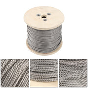 DURAFORCE 3/16In 7x19 T304 Stainless Steel Cable 500FT Wire Rope 3700lb Fracture Strength