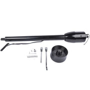 DURAFORCE Manual Column Floor Shift Tilt Steering Column w/ Wheel Adapter No Key Black 32"
