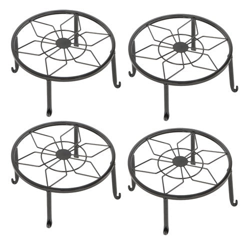 DURAFORCE 3/4 Pack 9 Inch Metal Plant Stands For Indoor & Outdoor Planters Stand