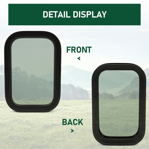 Vertical RV Window Cargo Trailer With Trim Ring Screws Tinted Glass 12 x 18 x 1 1/2