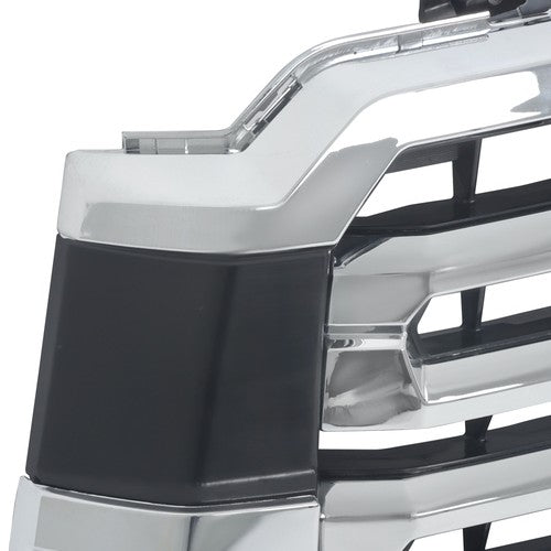 DURAFORCE Front Bumper Upper Grille Chrome New Fit For Toyota Sequoia 2018 19-22 Plastic