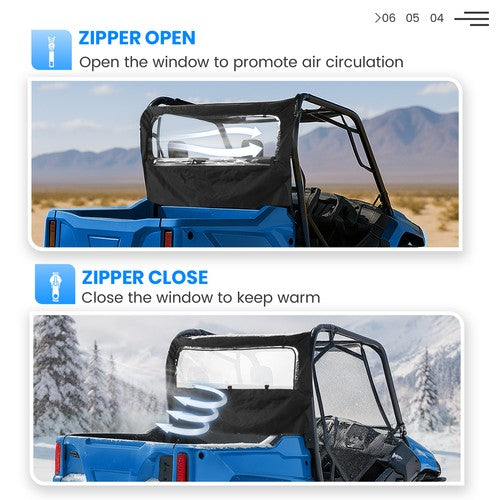 Soft Rear Panel Window Windshield for Honda Pioneer 700 700 4 2014 2025