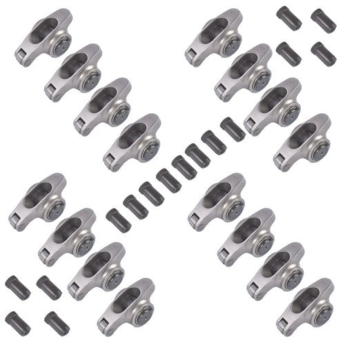 DURAFORCE 16Pcs 17-4PH Stainless Steel Rocker Arms for Pontiac 287-455 V8 4.3L 1.65 Ratio