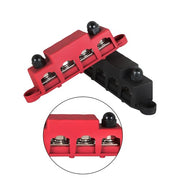 DURAFORCE NEW 4 Post Busbar Bus Bar Power Distribution 12V 250A 3/8" Red and Black Pair