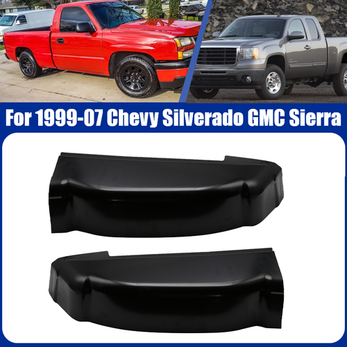 2PCS Black Cab Corners For 1999-2007 Chevy Silverado GMC Sierra Extended Cab