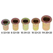 DURAFORCE Zinc Steel Rivet Nut Kit 300 Pack Rivnut Nutsert Assort 150pcs Metric+150pcs SAE
