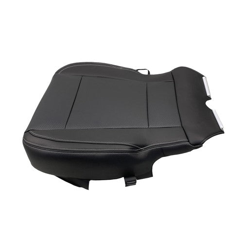 DURAFORCE Black For Ford F150 2015-2017 Driver&Passenger Bottom And Top Seat Cover Leather