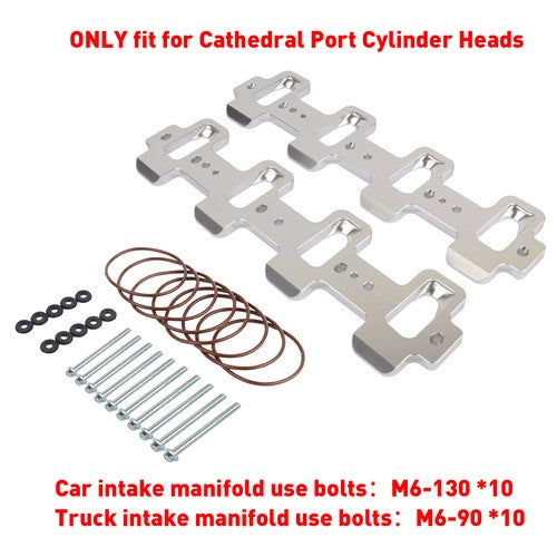 DURAFORCE For 551316 Cathedral Port Cyl Head to Rectangle Port Intake Manifold Adapters