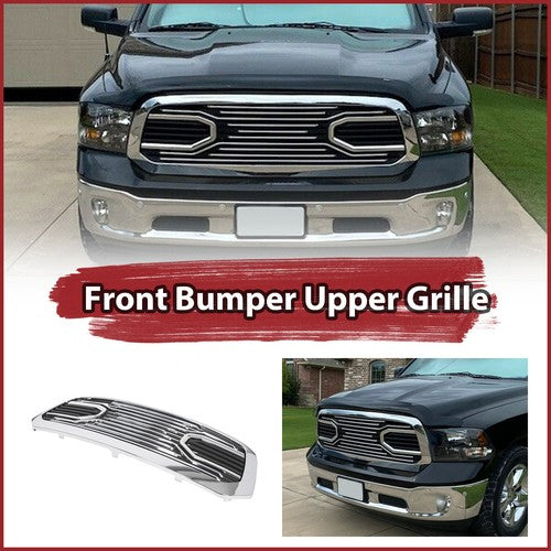 Front Bumper Grille Chrome Grill Big Horn Style for 2013-2018 Dodge Ram 1500