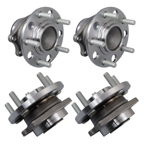 DURAFORCE 4× Front Rear Wheel Hub Bearings For Chrysler 200 Dodge Avenger 2011-2014 FWD