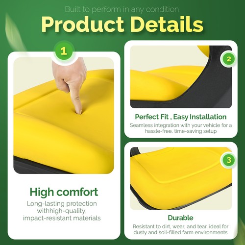 DURAFORCE Yellow Plastic Seat For John Deere X500 X520 X530 X540 X570 X580 #AUC11188