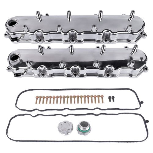 DURAFORCE Polished Engine Valve Covers for Chevy Small Block LT GEN V 5.3 6.2 LT4 L83 L86