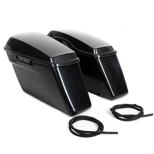 DURAFORCE For Harley Softail Fatboy Hard Saddlebag Saddle Bags Black Conversion Brackets