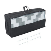 DURAFORCE 9x12ft Waterproof Outdoor Rug Outdoor Plastic Straw Rug For Camping Gray White