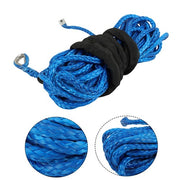 DURAFORCE For ATV 5/16"x50' 12000LBS Blu Synthetic Winch Rope Line Recovery Cable