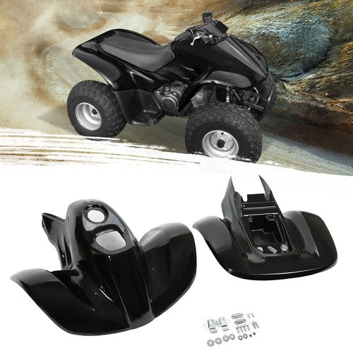 DURAFORCE Black ABS Plastic Front and Rear Fenders Set for 1993-2005 Honda TRX90