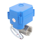 DURAFORCE Solid Motorized Ball Valve 1in Full Port SS 9-24V AC/DC NC Auto Return