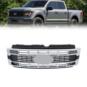 DURAFORCE New Plastic Front Upper Bumper Grille Chrome Trim For Ford F250 XL/XLT 2023-2024