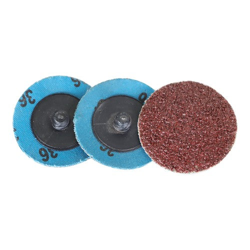 DURAFORCE 51Pcs 2" Roll Lock Die Grinder Quick Change Sanding Disc 36 60 80 120 240 Grit