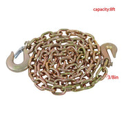 DURAFORCE W/Hooks G70 3/8in × 8FT Trailer&Truck Transport Bundle Chain Steel Gold 6600lbs