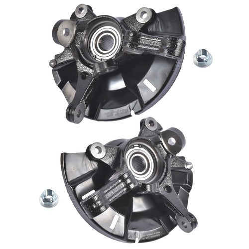 DURAFORCE 2Pcs Front Steering Knuckle Assembly for Dodge Attitude Hyundai Accent 1.4L 1.6L
